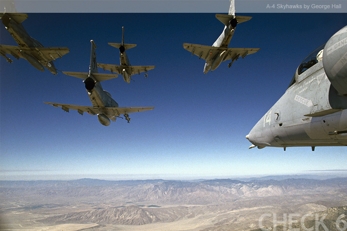 US Navy A-4 Skyhawks - by George Hall