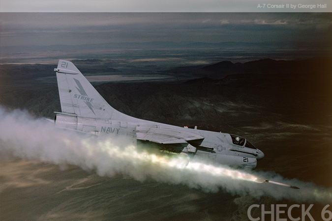 US Navy A-7 Corsair - by George Hall