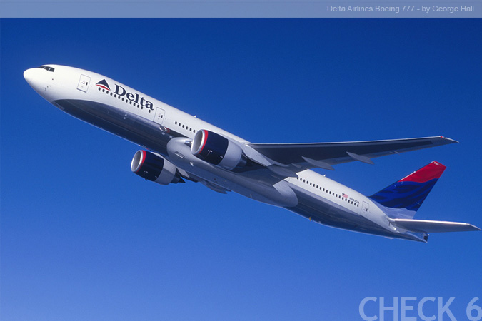 Delta Airlines Boeing 777 Air to Air - by George Hall