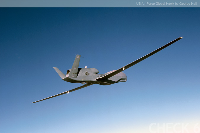 Global Hawk Air to Air - by George Hall